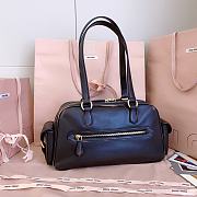 Miumiu Nappa Leather Pocket Top Handle Bag Coffee 5BB179 - 32x19x14cm - 4