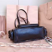 Miumiu Nappa Leather Pocket Top Handle Bag Coffee 5BB179 - 32x19x14cm - 3