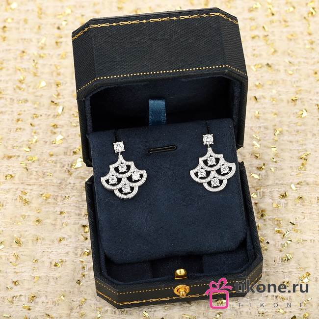 Graff Icon Silhouette Diamond Earrings White Gold  - 1