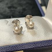 Chaumet Josephine Aigrette Earrings White Gold Pearl Diamonds 085046 - 3