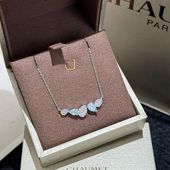 Chaumet Josephine Ronde D'Aigrettes Necklace White Gold Aquamarines Diamonds 084379