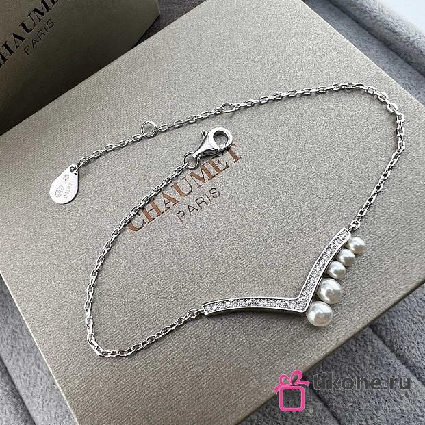 Chaumet Josephine Aigrette Bracelet White Gold Pearls Diamonds 083295 - 1