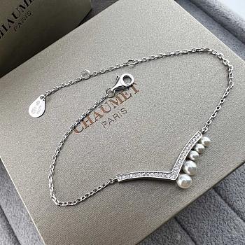 Chaumet Josephine Aigrette Bracelet White Gold Pearls Diamonds 083295