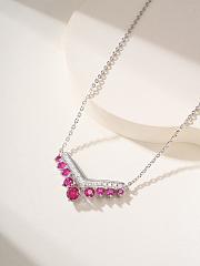 Chaumet Josephine Aigrette Pendant White Gold Rubies Diamonds 085531 - 5