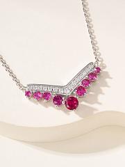 Chaumet Josephine Aigrette Pendant White Gold Rubies Diamonds 085531 - 2