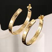 LV Nanogram Hoop Piercing Earrings Gold M00220 - 6