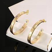 LV Nanogram Hoop Piercing Earrings Gold M00220 - 5