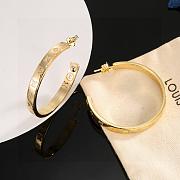 LV Nanogram Hoop Piercing Earrings Gold M00220 - 4