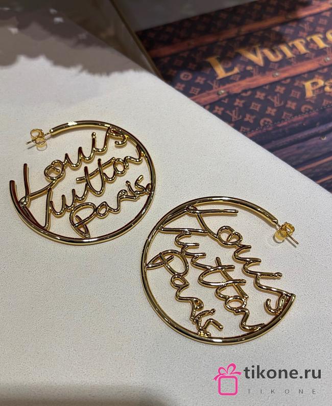 LV Script Hoops PM Gold M03527  - 1