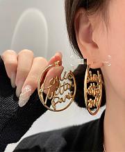 LV Script Hoops PM Gold M03527  - 3