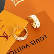 LV Nanogram Enamel Earrings White M01830  - 5