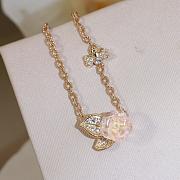 Rose Dior Pre Catelan Necklace Pink Gold Diamonds and Rose Quartz - 5
