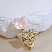 Rose Dior Pre Catelan Ring Pink Gold Diamonds and Rose Quartz - 1
