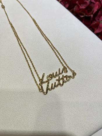 LV Script Necklace Gold M03263 