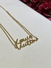 LV Script Necklace Gold M03263  - 6