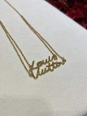 LV Script Necklace Gold M03263  - 2