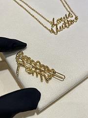 LV Script Barrette Gold M03251  - 4
