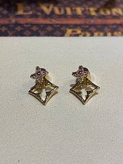 LV Flowergram Strass Earrings Gold M03241  - 2