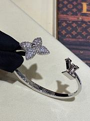 LV Louisette Signature Strass Bracelet White Gold M1807S  - 3