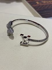 LV Louisette Signature Strass Bracelet White Gold M1807S  - 2