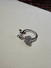 LV Louisette Signature Strass Ring White Gold M1800L  - 6