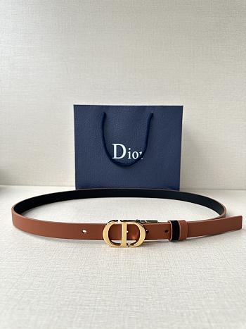 Dior 30 Montaigne Reversible Belt Brown and Black Smooth Calfskin 20mm