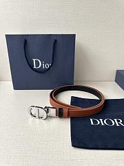 Dior 30 Montaigne Reversible Belt Brown and Black Smooth Calfskin 20mm - 5