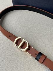 Dior 30 Montaigne Reversible Belt Brown and Black Smooth Calfskin 20mm - 4