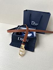 Dior 30 Montaigne Reversible Belt Brown and Black Smooth Calfskin 20mm - 6