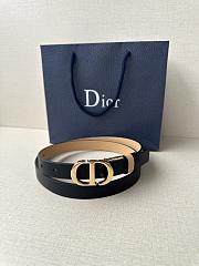 Dior 30 Montaigne Reversible Belt Black and Beige Smooth Calfskin 20mm - 5