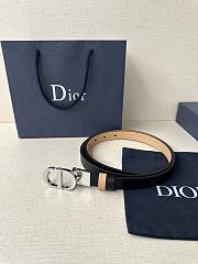Dior 30 Montaigne Reversible Belt Black and Beige Smooth Calfskin 20mm - 2