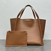 Celine Medium Cube Bag In Supple Calfskin Brown - 36x 35.5x34cm - 1