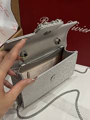 Roger Vivier Jewel Efflorescence Mini Bag in Glitter Silver - 19x12x6cm - 4