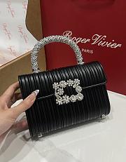 Roger Vivier Jewel Efflorescence Mini Bag in Leather Black - 19x12x6cm - 2