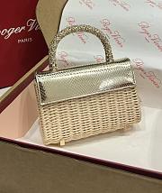 Roger Vivier Jewel Efflorescence Mini Bag in Python and Rattan Gold - 19x12x6cm - 6