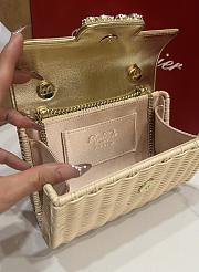 Roger Vivier Jewel Efflorescence Mini Bag in Python and Rattan Gold - 19x12x6cm - 5