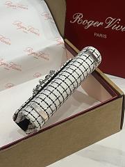 Roger Vivier Jewel Efflorescence Mini Bag in Tweed Checked White - 19x12x6cm - 6