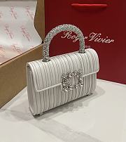 Roger Vivier Jewel Efflorescence Mini Bag in Leather White - 19x12x6cm - 6