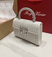 Roger Vivier Jewel Efflorescence Mini Bag in Leather White - 19x12x6cm - 2
