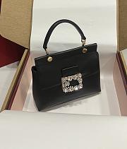 Roger Vivier Cabas Efflorescence Mini Bag in Leather Black - 21.5x17x8cm - 5