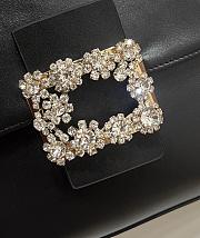 Roger Vivier Cabas Efflorescence Mini Bag in Leather Black - 21.5x17x8cm - 2