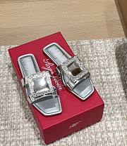 Roger Vivier Viv' By The Sea Mules In Leather Silver  - 1