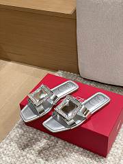 Roger Vivier Viv' By The Sea Mules In Leather Silver  - 6