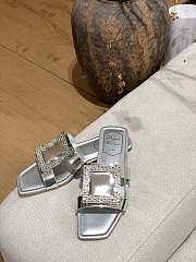 Roger Vivier Viv' By The Sea Mules In Leather Silver  - 5