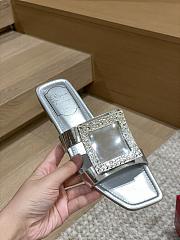 Roger Vivier Viv' By The Sea Mules In Leather Silver  - 3
