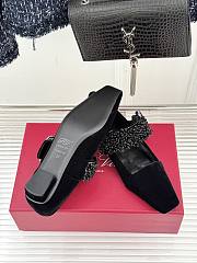 Roger Vivier Belle Vivier Mary Janes In Velvet Black - 2