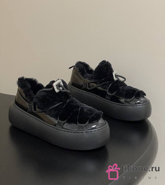 Roger Vivier Viv' Up Sneakers In Patent Leather Black - 1