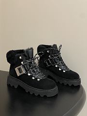 Roger Vivier Viv' Rangers Truck Booties in Suede Black - 6