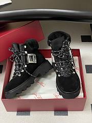 Roger Vivier Viv' Rangers Truck Booties in Suede Black - 2