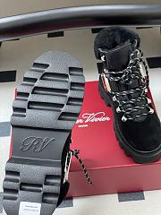 Roger Vivier Viv' Rangers Truck Booties in Suede Black - 3